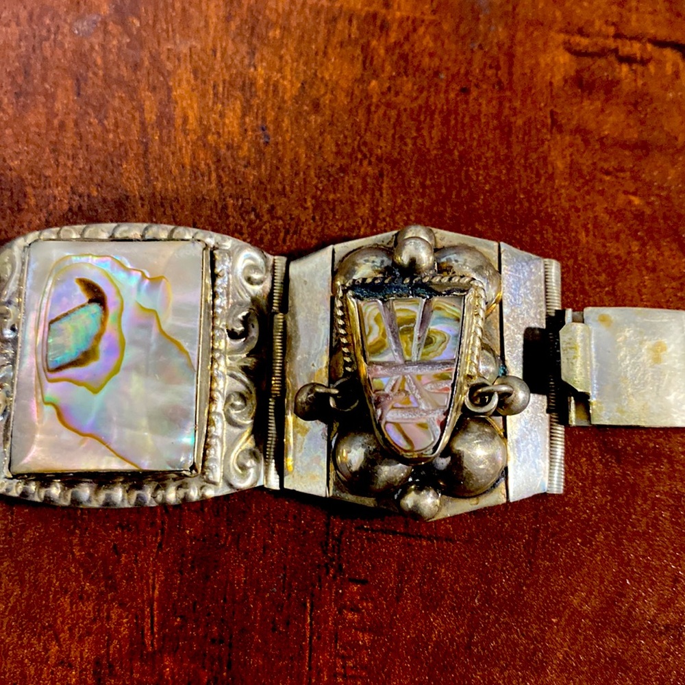 Aztec silver bracelet - Picture 4 of 6